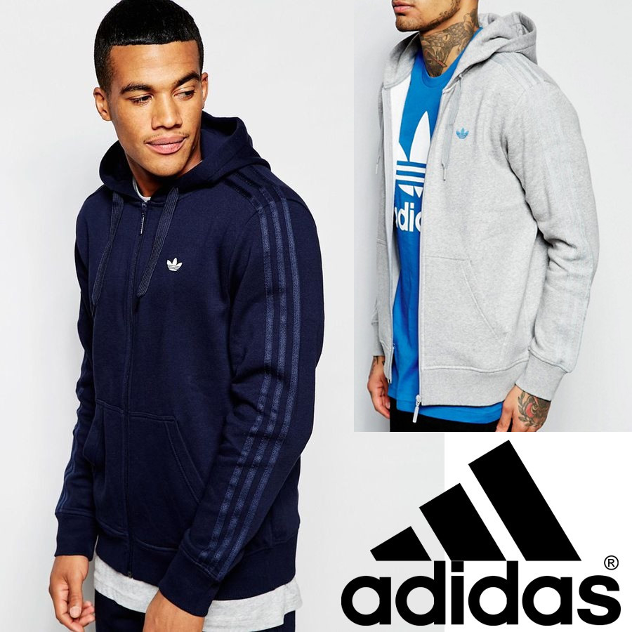 Adidas Originals Mens Trefoil Hoodie Sports Full Zip Fleece Hooded Sweatshirt | eBay